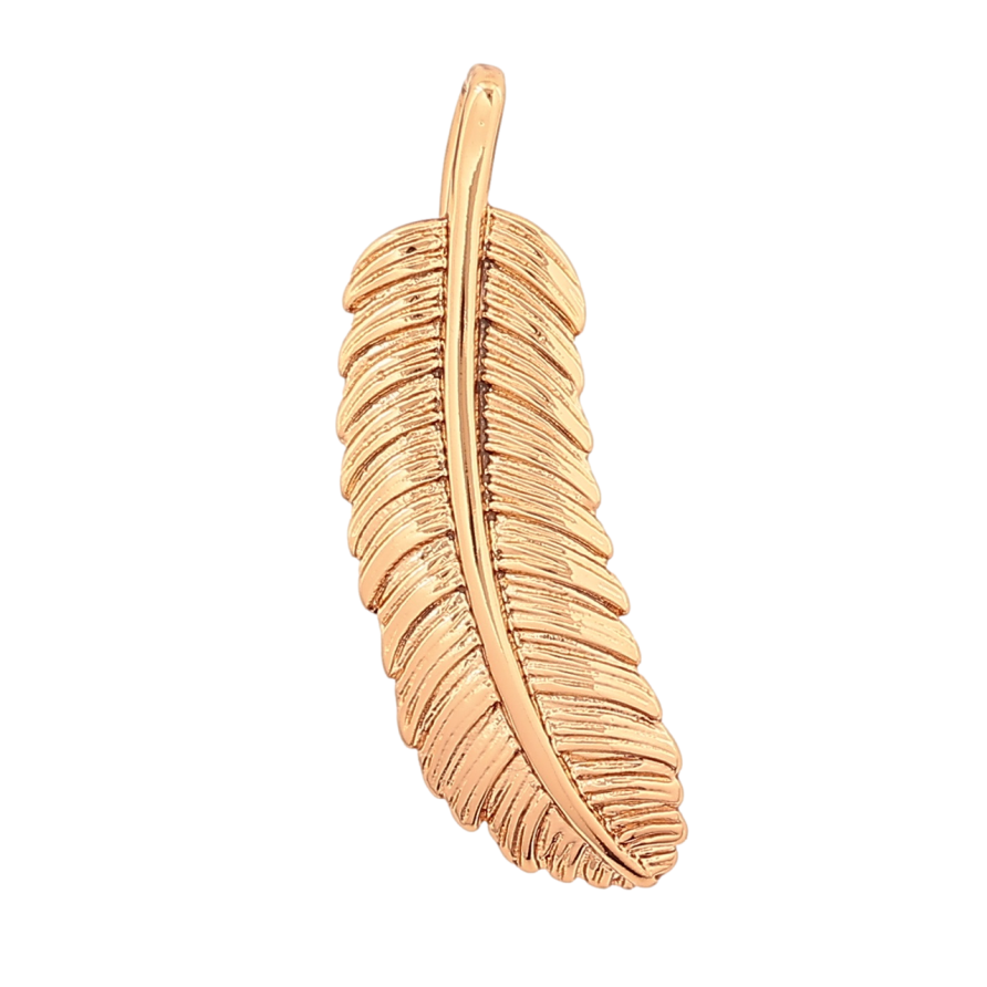Кулон Xuping Позолота 18K «Перо» для ланцюжка до 4мм фото №1