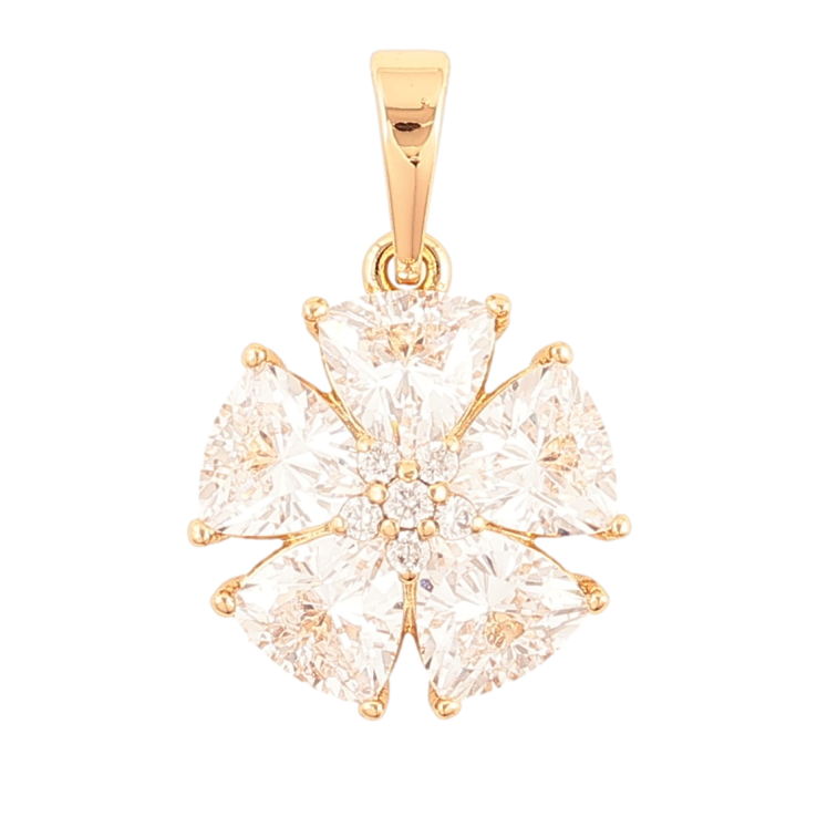 Кулон Xuping Позолота 18K Кристальный цветок для цепочки до 6мм фото №22