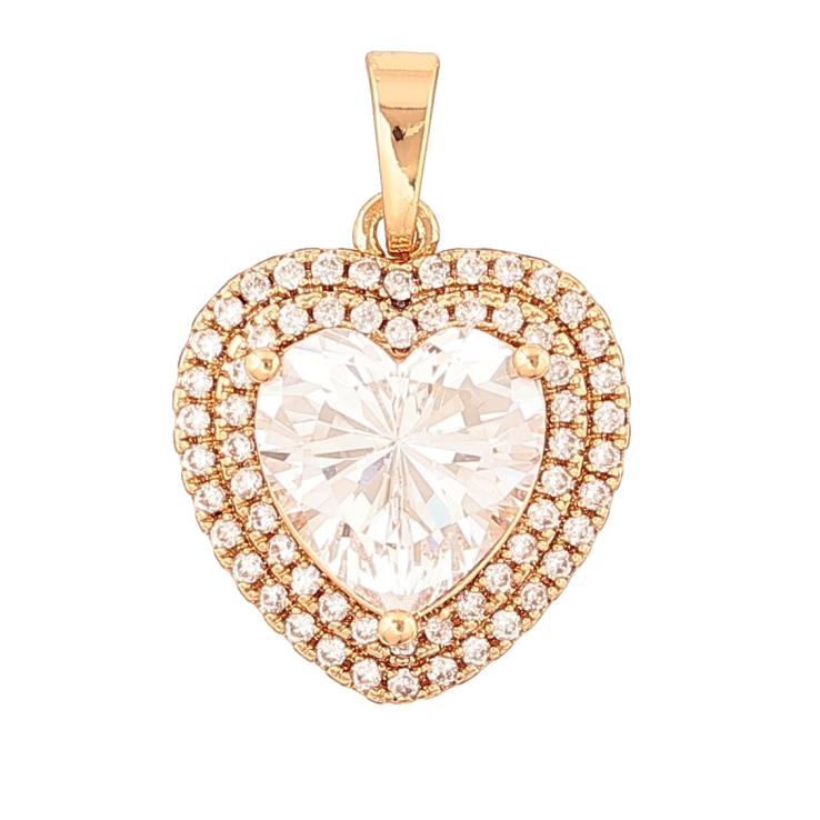 Кулон Xuping Позолота 18K Кристальное сердце для цепочки до 5мм фото №25