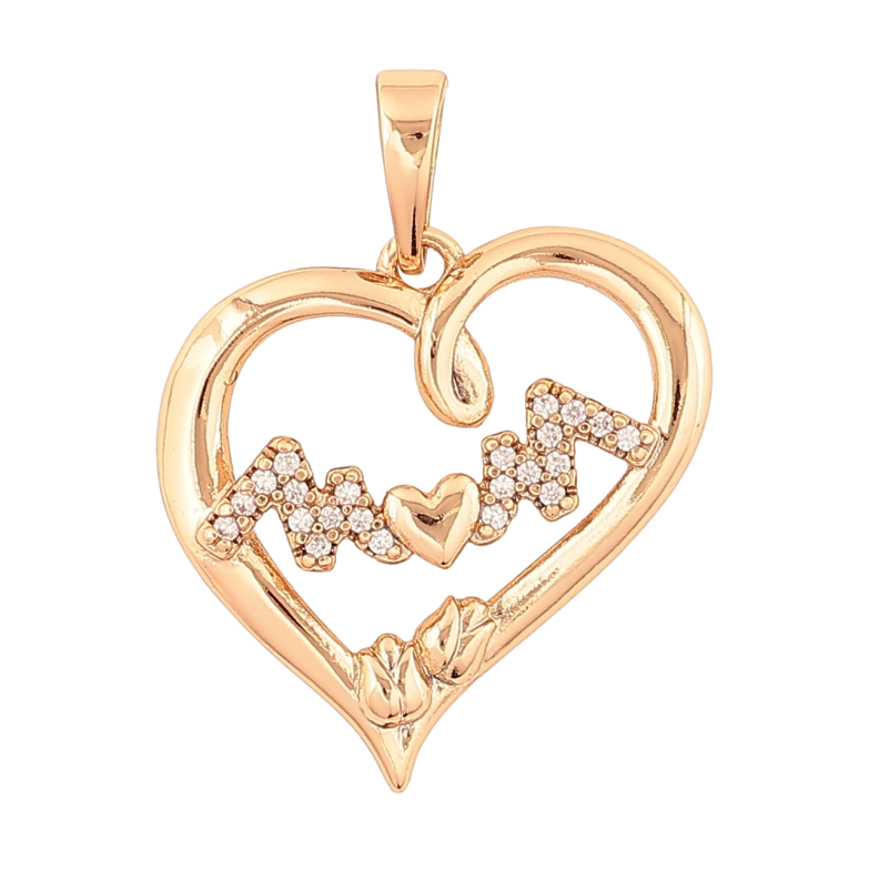 Кулон Xuping Позолота 18K Сердечко с надписью Мама для цепочки до 6мм фото №1 Кулон Xuping Позолота 18K Сердечко с надписью Мама для цепочки до 6мм фото №1