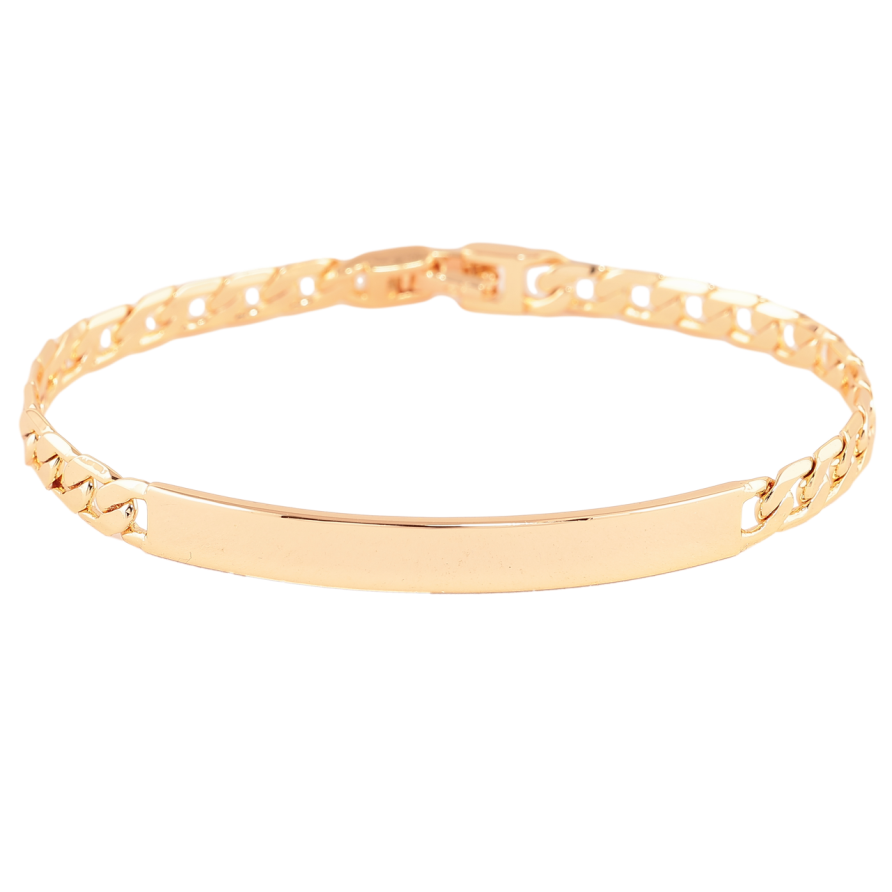 Браслет Xuping M&L Колір 18K «Ланцюжок Панцирний зі вставкою» довжина 19.5см х 6мм фото №1