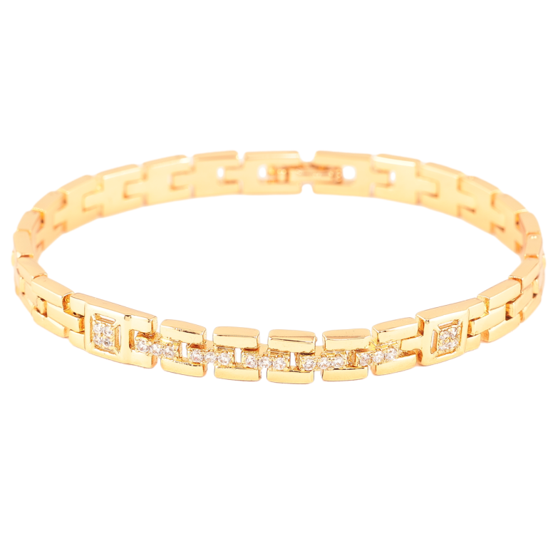 Браслет Xuping Позолота 18K Браслетный узор с кристаллами размер 19см х 6мм фото №1 Браслет Xuping Позолота 18K Браслетный узор с кристаллами размер 19см х 6мм фото №1