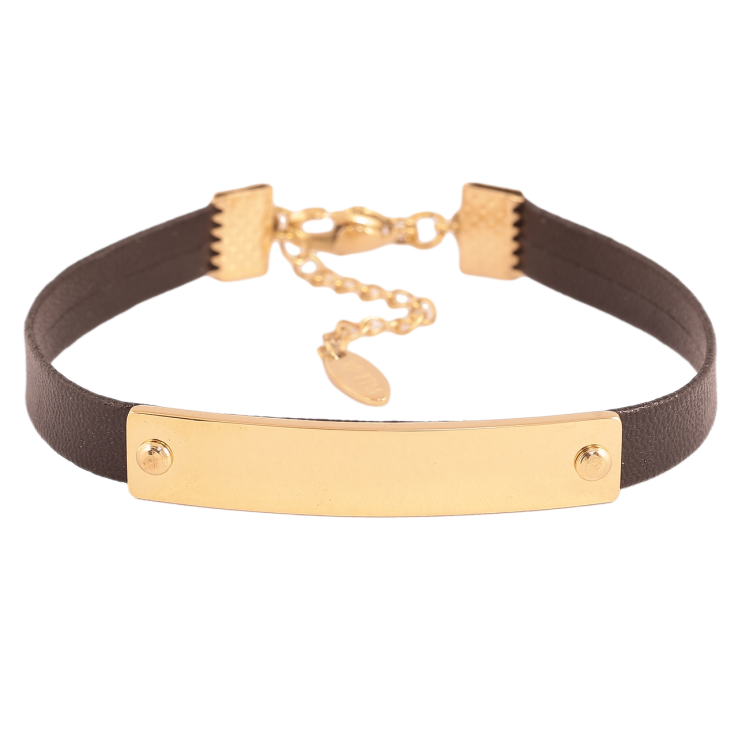 Браслет Xuping ТТМ Stainless Steel цвет 14К Черный ремешок с накладкой с доп.цеп 17-20.5см х 7-8мм фото №24 Браслет Xuping ТТМ Stainless Steel цвет 14К Черный ремешок с накладкой с доп.цеп 17-20.5см х 7-8мм фото №24