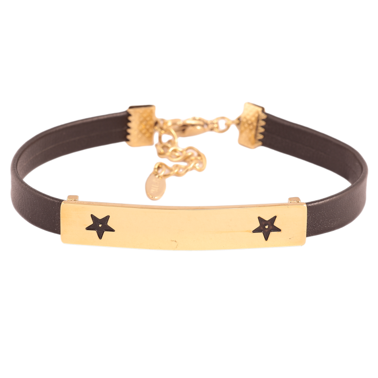 Браслет Xuping ТТМ Stainless Steel цвет 14К Черный ремешок с накладкой с доп.цеп 18.5-22см х 7-8мм фото №23 Браслет Xuping ТТМ Stainless Steel цвет 14К Черный ремешок с накладкой с доп.цеп 18.5-22см х 7-8мм фото №23