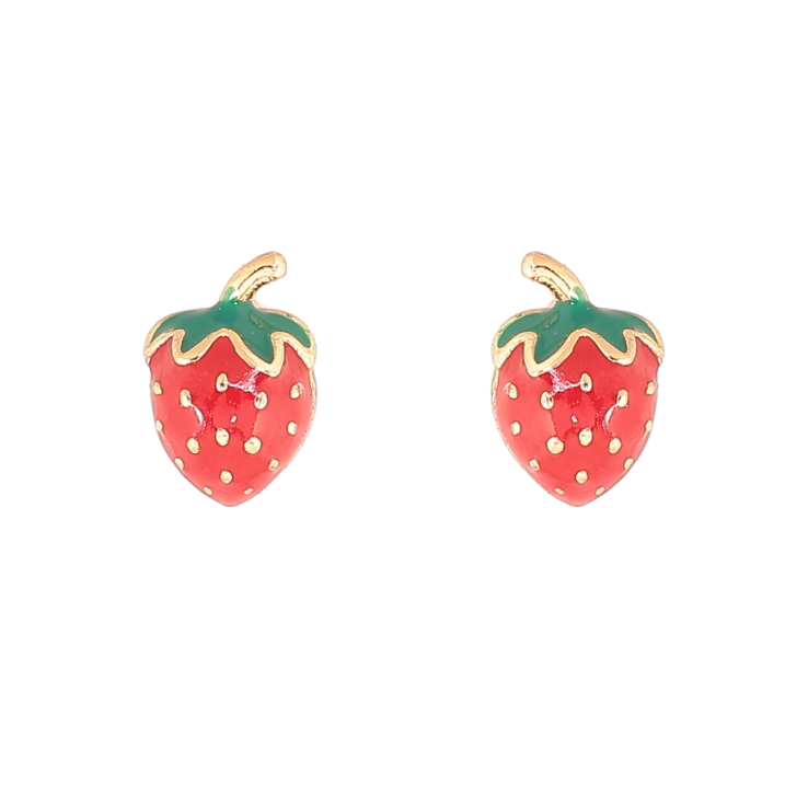 Сережки Xuping Позолота 18K пусети «Полунички» фото №4