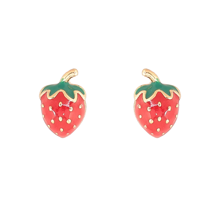 Сережки Xuping Позолота 18K пусети «Полунички» фото №1 Сережки Xuping Позолота 18K пусети «Полунички» фото №1