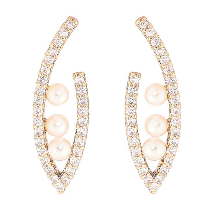 Сережки Xuping Позолота 18K пусети «Інкрустація кристалами та перлинами» фото №17 Сережки Xuping Позолота 18K пусети «Інкрустація кристалами та перлинами» фото №17