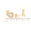 Сережки Xuping Позолота 18K пусети «Петельки з кристалами» фото №2
