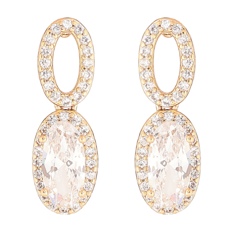 Серьги Xuping Позолота 18K пусеты Подвески с кристаллами фото №1