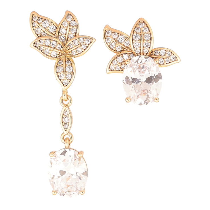 Сережки Xuping Позолота 18K пусети «Асиметричні кришталеві підвіски» фото №15 Сережки Xuping Позолота 18K пусети «Асиметричні кришталеві підвіски» фото №15