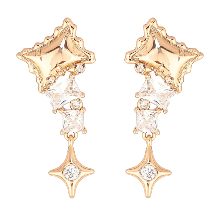 Серьги Xuping Позолота 18K пусеты Декоративные подвески с кристаллами фото №15