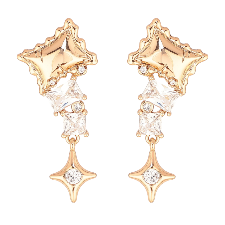 Сережки Xuping Позолота 18K пусети «Декоративні підвіски з кристалами» фото №1 Сережки Xuping Позолота 18K пусети «Декоративні підвіски з кристалами» фото №1