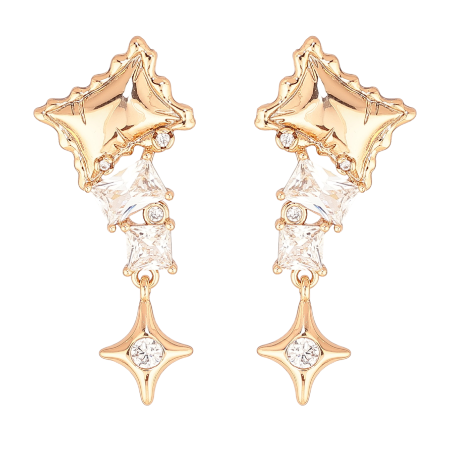 Серьги Xuping Позолота 18K пусеты Декоративные подвески с кристаллами фото №1