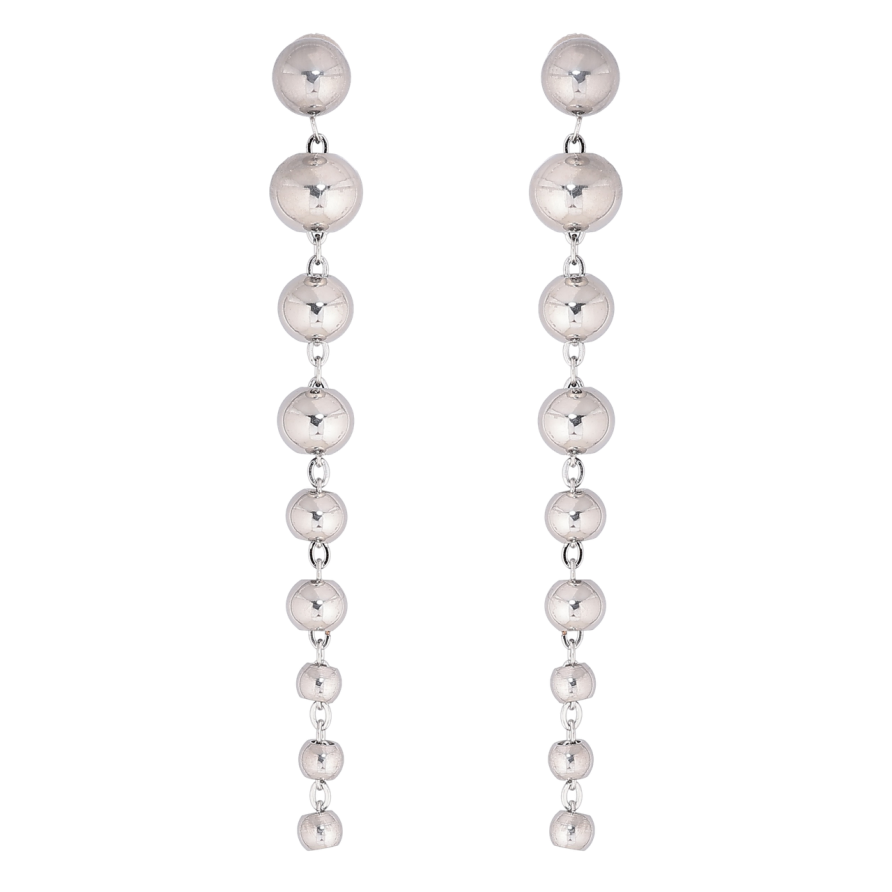 Сережки Xuping TTM Stainless Steel колір Родій пусети «Підвіски з кульок» фото №1 Сережки Xuping TTM Stainless Steel колір Родій пусети «Підвіски з кульок» фото №1