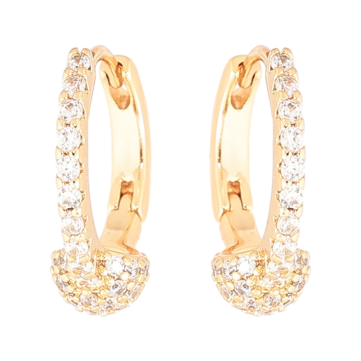 Сережки Xuping Позолота 18K колечка «Інкрустація кристалами» фото №8