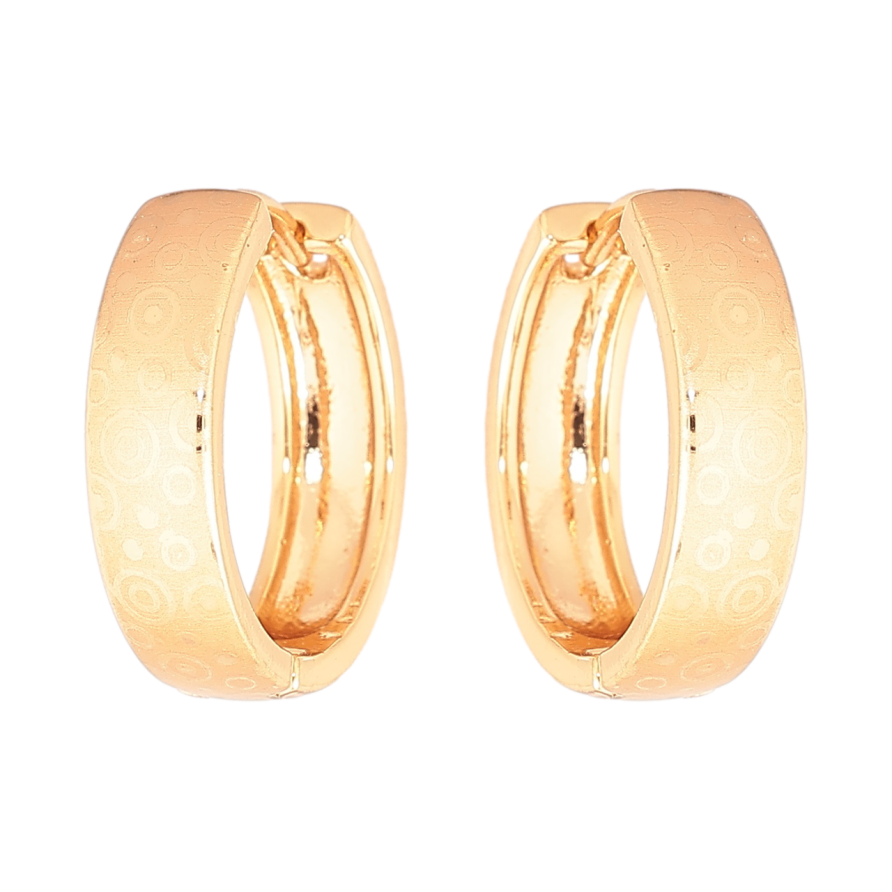 Сережки Xuping Позолота 18K колечка «Візерунок напиленням» фото №1