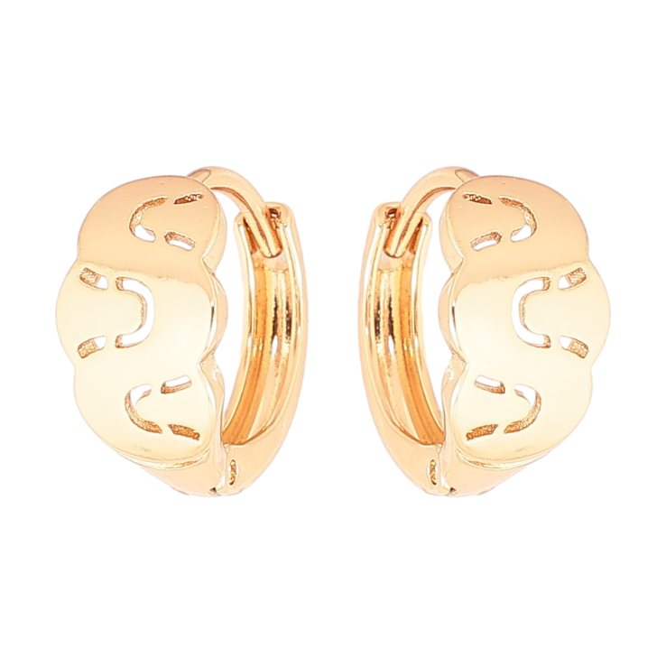 Серьги Xuping Позолота 18K колечки Декоративный узор фото №11