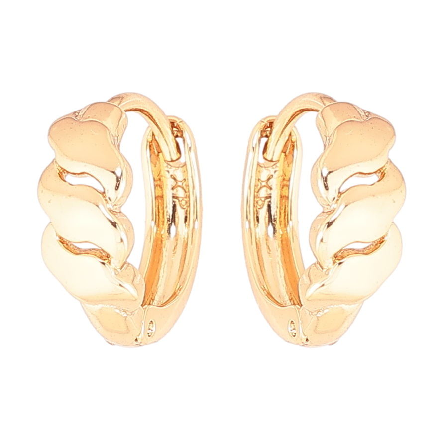 Сережки Xuping Позолота 18K колечка «Декоративний візерунок» фото №1