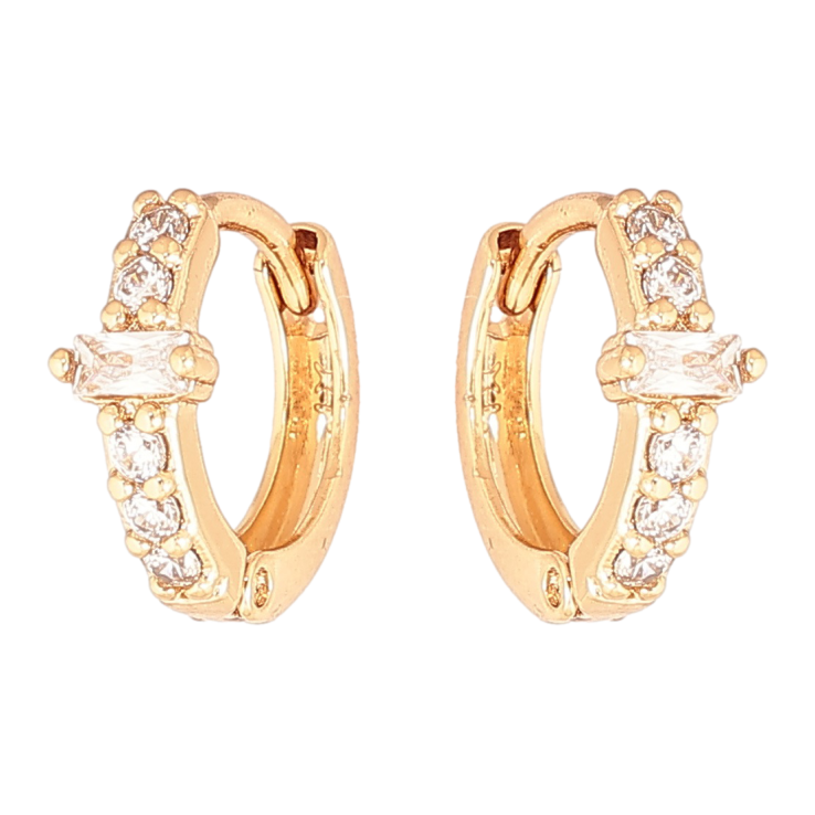 Сережки Xuping Позолота 18K колечка «Доріжки кристалів» фото №25 Сережки Xuping Позолота 18K колечка «Доріжки кристалів» фото №25