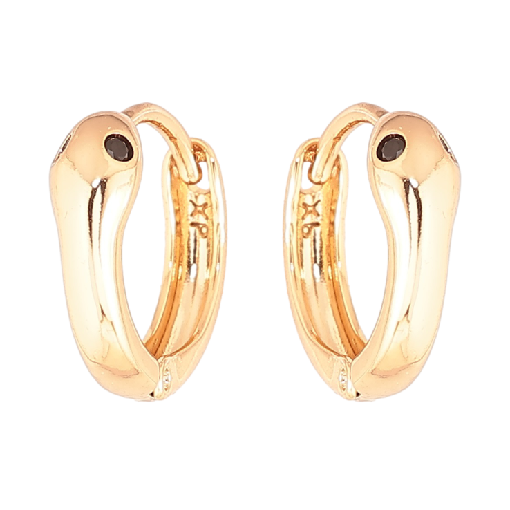 Серьги Xuping Позолота 18K колечки Змейки фото №23