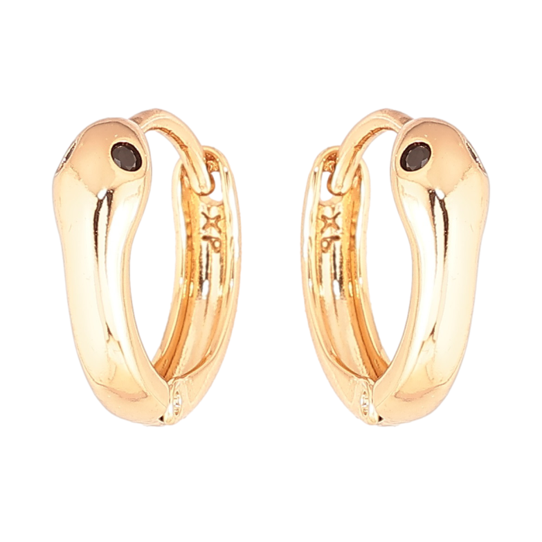 Серьги Xuping Позолота 18K колечки Змейки фото №1