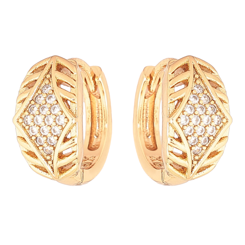 Серьги Xuping Позолота 18K колечки Декоративный узор фото №1 Серьги Xuping Позолота 18K колечки Декоративный узор фото №1