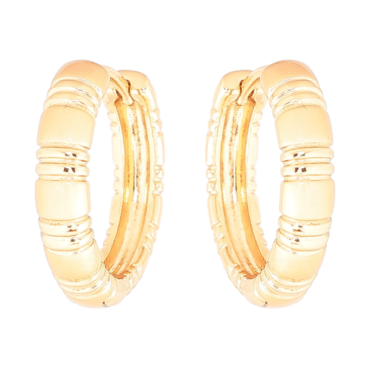 Сережки Xuping Позолота 18K колечка «Декоративний візерунок з напиленням» ø 20мм фото №2 Сережки Xuping Позолота 18K колечка «Декоративний візерунок з напиленням» ø 20мм фото №2