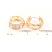Серьги Xuping Позолота 18K колечки Узор с инкрустацией кристаллами фото №2