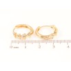 Серьги Xuping Позолота 18K колечки Узор с кристаллами фото №2