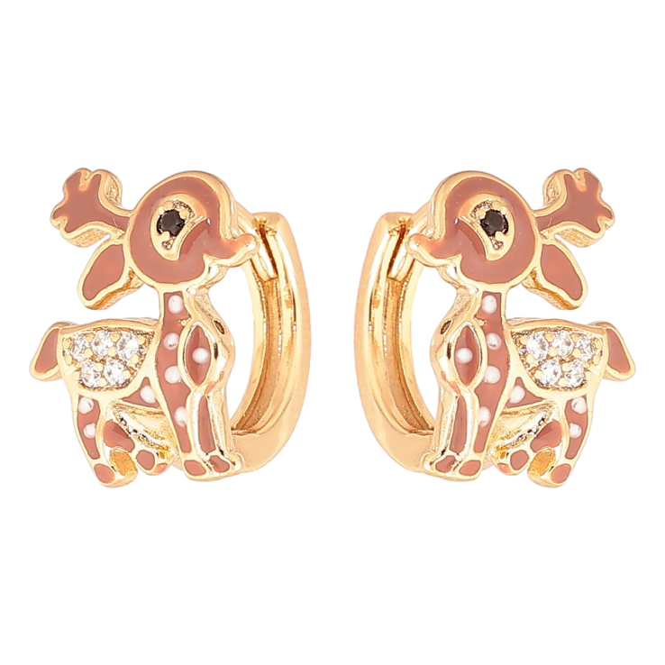 Сережки Xuping Позолота 18K колечка «Оленята» фото №22 Сережки Xuping Позолота 18K колечка «Оленята» фото №22