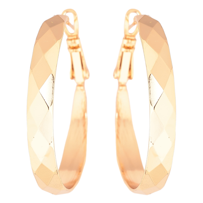 Серьги Xuping Позолота 18K кольца (конго) Декоративный узор ø 3.5см фото №1 Серьги Xuping Позолота 18K кольца (конго) Декоративный узор ø 3.5см фото №1