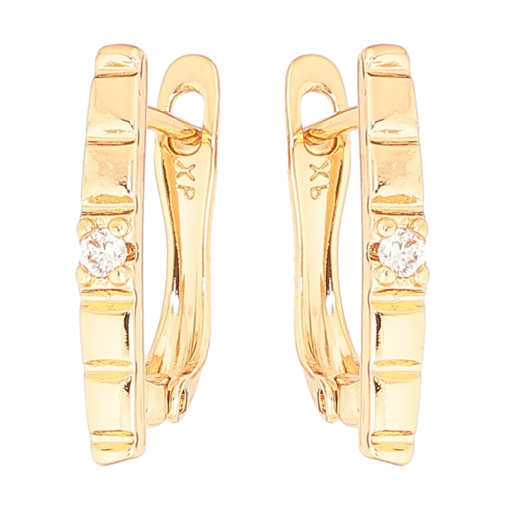 Серьги Xuping Позолота 18K английский замок Декоративный узор с кристаллом фото №12