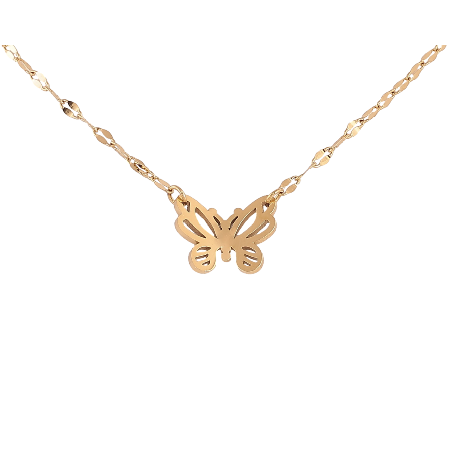 Подвеска на цепочке Xuping ТТМ Stainless Steel цвет 14К Бабочка длинна 44-49см х 2мм фото №1 Подвеска на цепочке Xuping ТТМ Stainless Steel цвет 14К Бабочка длинна 44-49см х 2мм фото №1