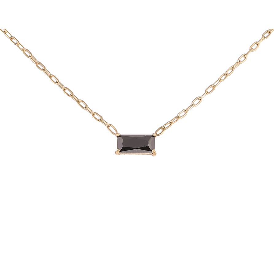 Подвеска на цепочке Xuping ТТМ Stainless Steel цвет 14К Черный кристалл длинна 45-50см х 1.5мм фото №1 Подвеска на цепочке Xuping ТТМ Stainless Steel цвет 14К Черный кристалл длинна 45-50см х 1.5мм фото №1