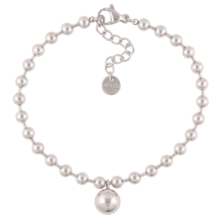 Браслет Xuping ТТМ Stainless Steel цвет Родий Цепочка Перлина с шариком с доп.цеп 17-20см х 4мм фото №21 Браслет Xuping ТТМ Stainless Steel цвет Родий Цепочка Перлина с шариком с доп.цеп 17-20см х 4мм фото №21