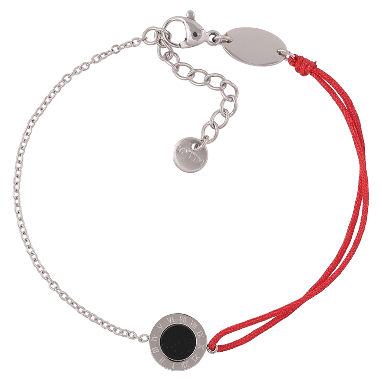 Браслет Xuping ТТМ Stainless Steel цвет Родий Цепочка с красным шнуром и вставка с доп.цеп 18-21см х 1-2мм фото №1 Браслет Xuping ТТМ Stainless Steel цвет Родий Цепочка с красным шнуром и вставка с доп.цеп 18-21см х 1-2мм фото №1