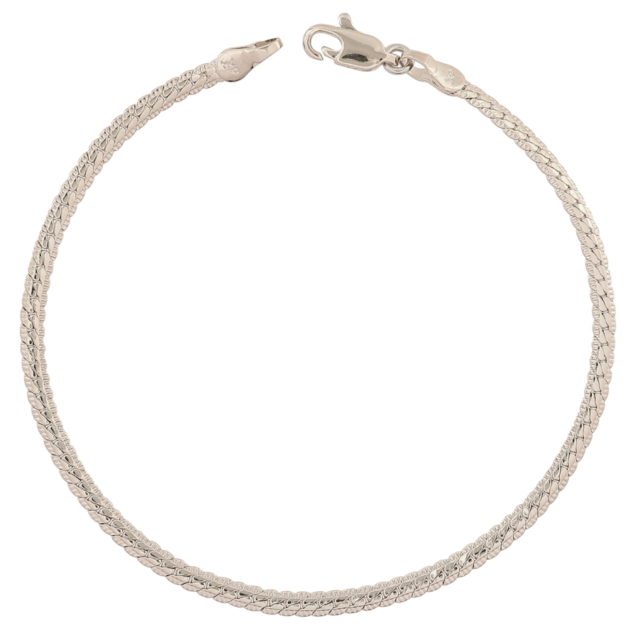 Браслет Xuping Родий Цепочка Париджина с узором длинна 19см х 3мм фото №1 Браслет Xuping Родий Цепочка Париджина с узором длинна 19см х 3мм фото №1