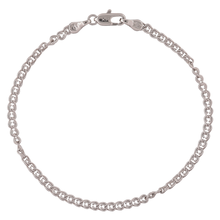 Браслет Xuping Родий Цепочка Лав перекрученная длинна 19см х 3мм фото №23 Браслет Xuping Родий Цепочка Лав перекрученная длинна 19см х 3мм фото №23