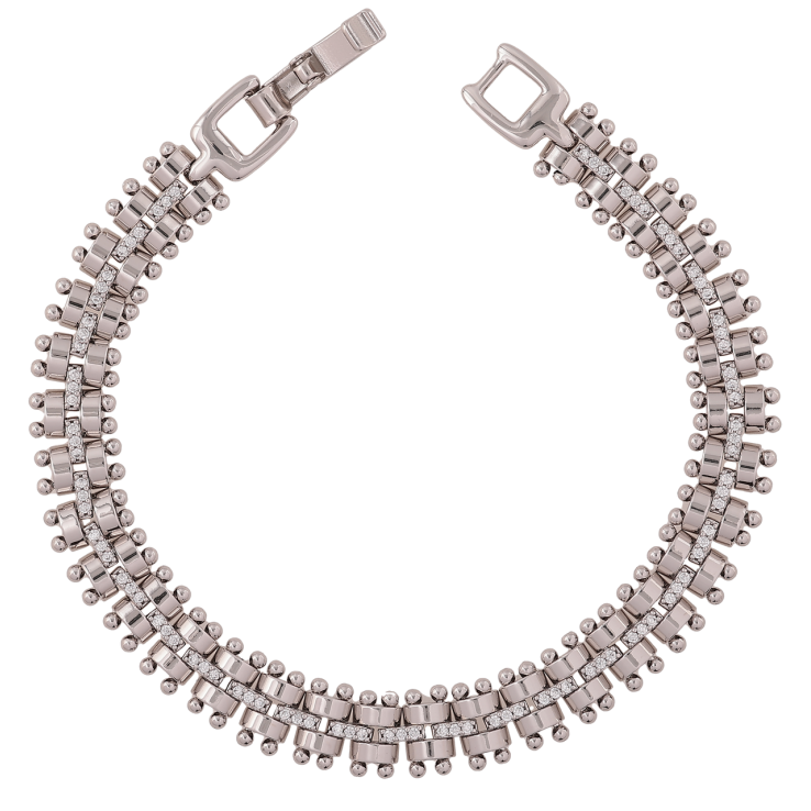 Браслет Xuping Родій «Фантазійне плетіння» довжина 19см х 9мм фото №7