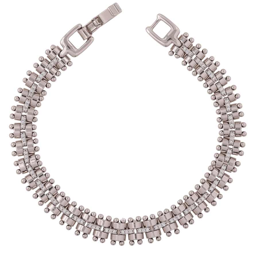 Браслет Xuping Родій «Фантазійне плетіння» довжина 19см х 9мм фото №1 Браслет Xuping Родій «Фантазійне плетіння» довжина 19см х 9мм фото №1