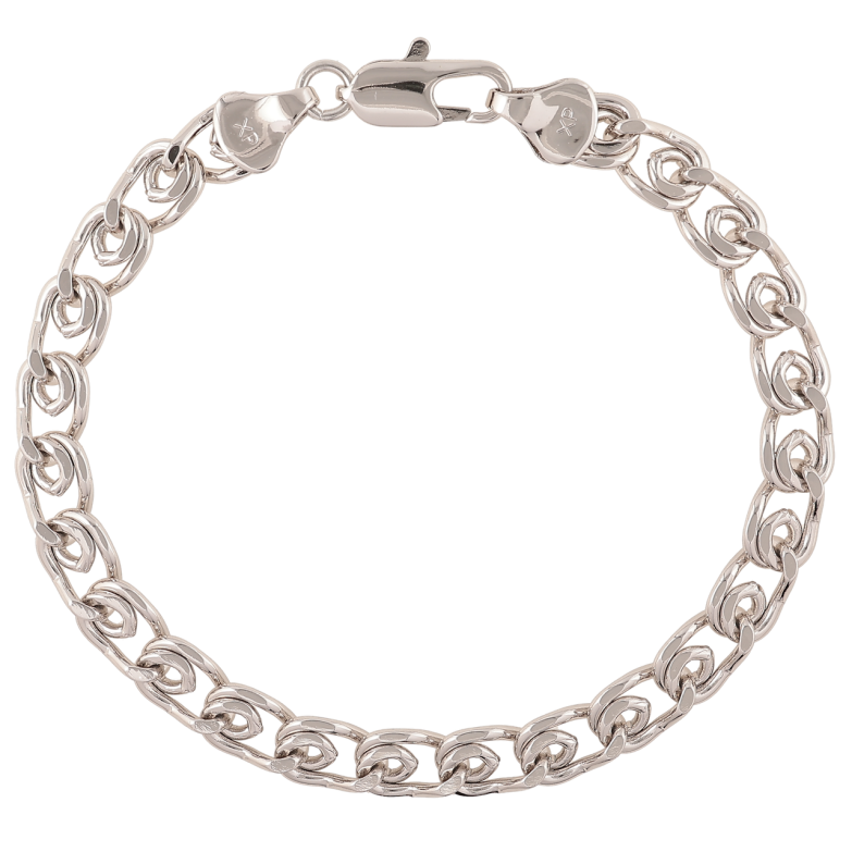 Браслет Xuping Родій «Ланцюжок плетіння Лав» довжина 19см х 6мм фото №1