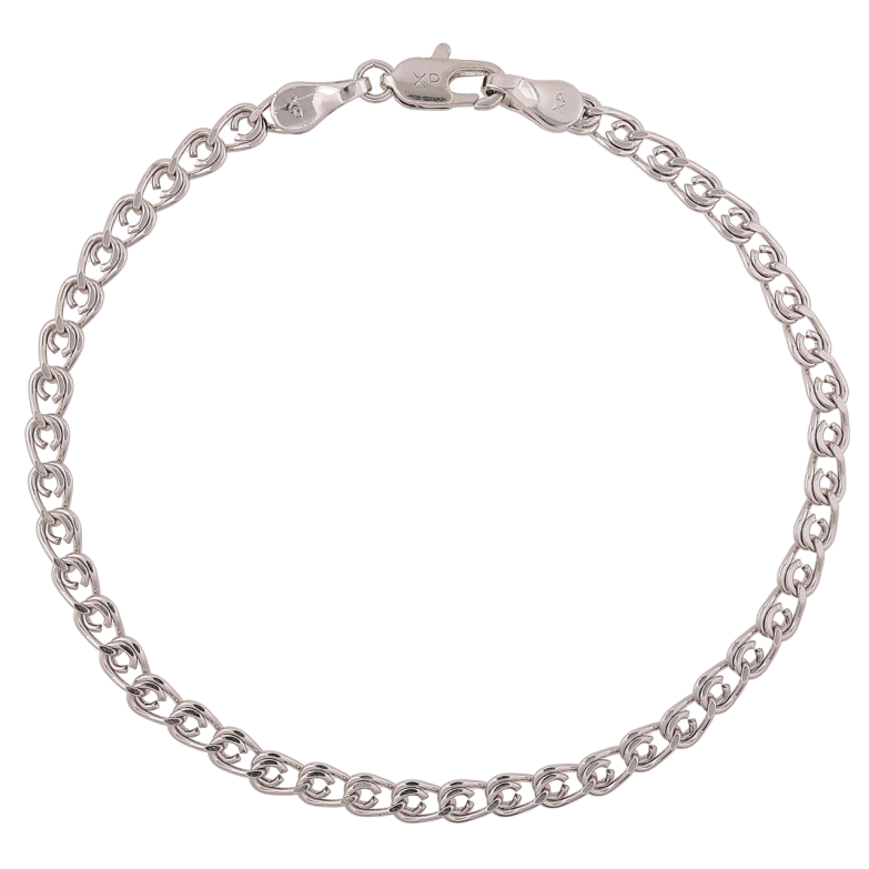 Браслет Xuping Родий Цепочка плетение Лав длинна 19см х 3.5мм фото №1 Браслет Xuping Родий Цепочка плетение Лав длинна 19см х 3.5мм фото №1