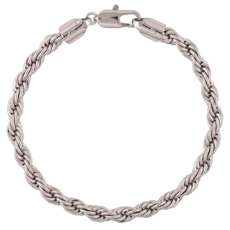 Браслет Xuping Родій «Ланцюжок плетіння Мотузка» довжина 19см х 5мм фото №1 Браслет Xuping Родій «Ланцюжок плетіння Мотузка» довжина 19см х 5мм фото №1