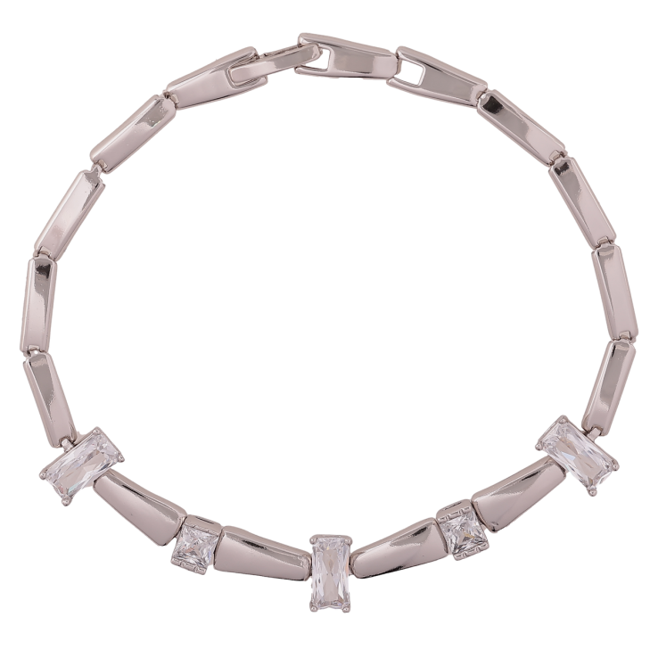 Браслет Xuping Родій «Кришталеві вставки» довжина 19.5см х 3-8мм фото №17