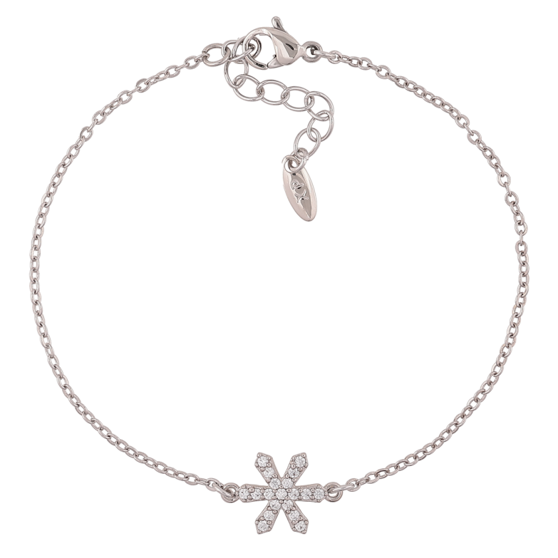 Браслет Xuping Родій «Ланцюжок Якірний зі вставкою сніжинка» довжина з доп. ланцюжком 17-20см х 1.5мм фото №1 Браслет Xuping Родій «Ланцюжок Якірний зі вставкою сніжинка» довжина з доп. ланцюжком 17-20см х 1.5мм фото №1