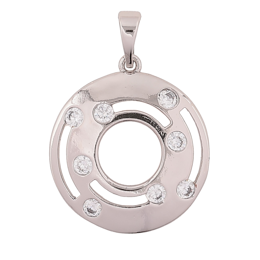 Кулон Xuping Родій «Колечко з вставками кристалів» для ланцюжка до 5мм фото №1 Кулон Xuping Родій «Колечко з вставками кристалів» для ланцюжка до 5мм фото №1