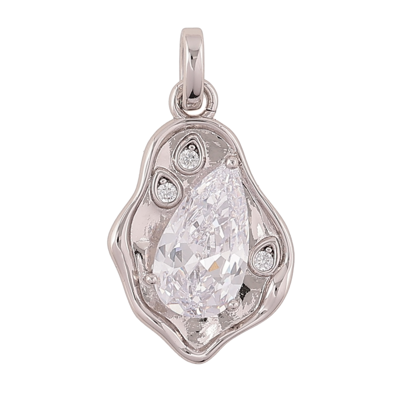 Кулон Xuping Родий Декоративный узор с кристаллом для цепочки до 5мм фото №3