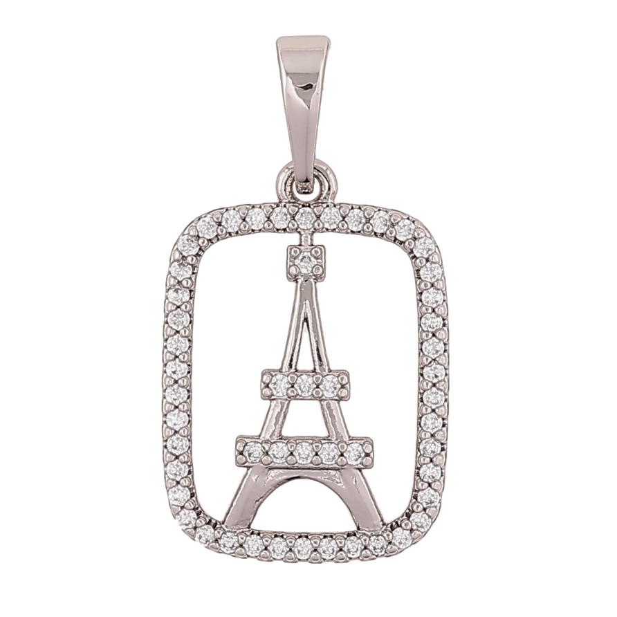 Кулон Xuping Родий Эйфелева Башня для цепочки до 6мм фото №1 Кулон Xuping Родий Эйфелева Башня для цепочки до 6мм фото №1