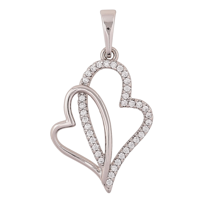 Кулон Xuping Родій «Сердечка з кристалами» для ланцюжка до 6мм фото №24 Кулон Xuping Родій «Сердечка з кристалами» для ланцюжка до 6мм фото №24