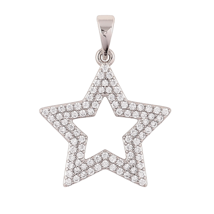 Кулон Xuping Родій «Зірка з інкрустацією кристалами» для ланцюжка до 5мм фото №10 Кулон Xuping Родій «Зірка з інкрустацією кристалами» для ланцюжка до 5мм фото №10